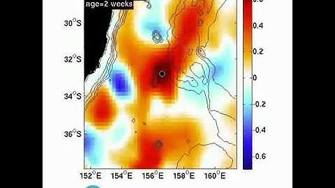 Eddy manual tracking in IMOS’ Ocean Current maps of sea level anomaly