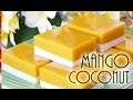 Mango Coconut Agar Agar Dessert-(RECIPE)ココナツ・マンゴーゼリーは美味しかった！