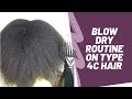 SIMPLE BLOW DRY ROUTINE ON TYPE 4C HAIR AFRICAN HAIR || KENYAN YOUTUBER