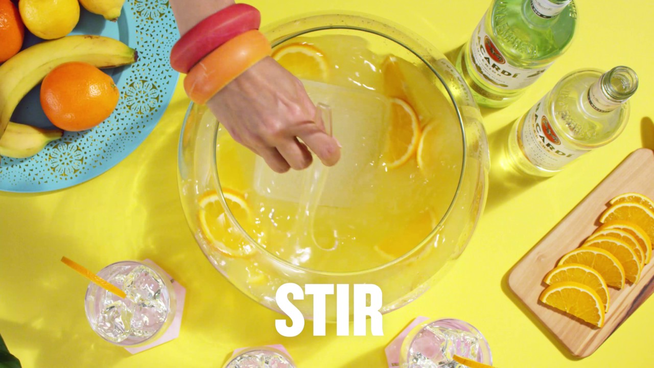 How To Make a BACARDÍ Banana Tropical Rum Punch [Cocktail Recipe] YouTube