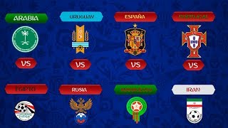 MUNDIAL 2018 | 🇸🇦KSA vs EGY🇪🇬| 🇺🇾 URU vs RUS 🇷🇺 | 🇮🇷IRN vs POR 🇵🇹 | 🇪🇸ESP vs MOR🇲🇦