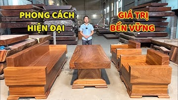 Bàn Ghế Gỗ Nguyên Khối phong cách hiện đại, bền vững| BGNK575