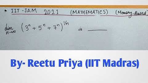 IIT JAM 2021 MATHEMATICS Solutions, limit question, memory based question, trick to solve in 1 min.