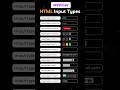 HTML Input Types#html #website #fyp #appician #on4t #viral