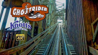 2023 Ghost Rider Roller Coaster Front Row On Ride 4K POV Knott's Berry Farm