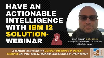 TBM Webinar Workshop on IBM i2 Investigation Tool  || Fraud