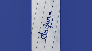 Arjun💞 name calligraphy|Cursive writing|Improve handwriting|#shorts #ytshorts #calligraphy #writing