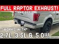 Raptor Exhaust on a NON-RAPTOR *Full Exhaust Clips*