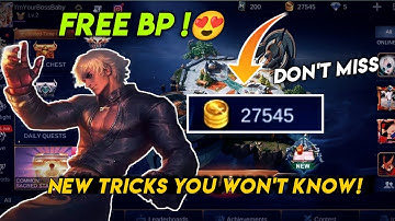 NEW TRICKS TO GET FREE BATTLE POINTS (BP) INSTANT ! MOBILE LEGENDS BANG BANG | MLBB