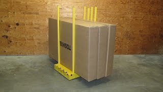 Yellow Safety Dolly compared to Hand Truck and Flat Cart is 3 times more productive
