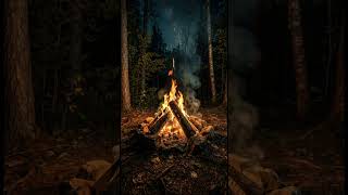 Campfire Night Sounds 🔥 Forest Ambience for Deep Sleep &amp; Relaxation