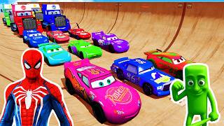 GTA V SPIDER-MAN Epic Chaos, Hulk, Pokemon Break The Track 💥 SUPERHERO Rescue Mission!