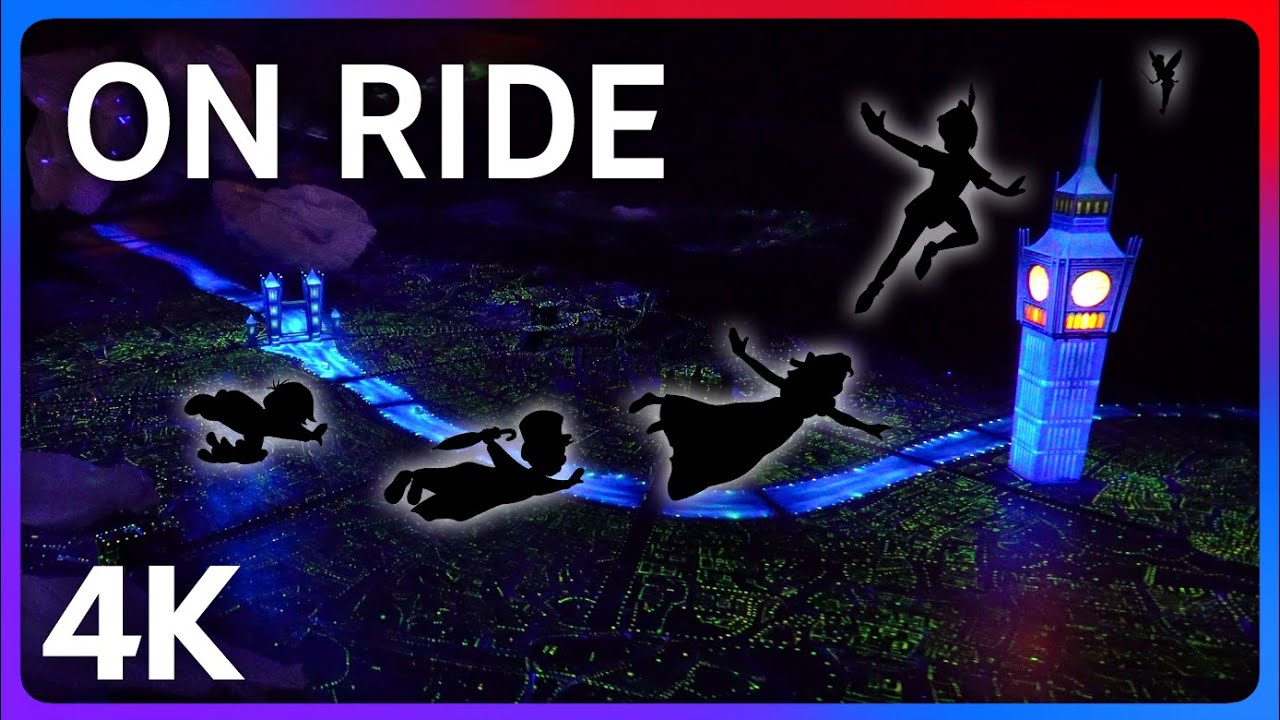 [4K Low Light] Peter Pan's Flight - On Ride - Disneyland Paris
