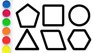 Details Learn Shapes Drawing for Kids | Easy 2D Shapes Drawing & Coloring for Toddlers | Preschool Learning News