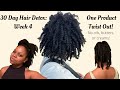 30 Day Hair Detox | Week 4 | Twist Out on Natural Hair | No Oils Butters or Creams | NellaDonte