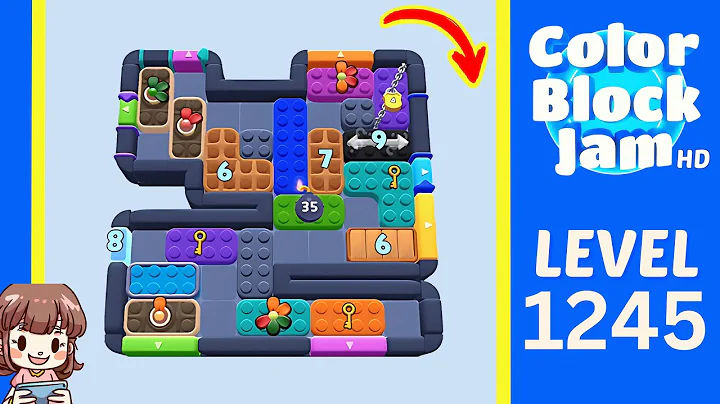 Color Block Jam Level 1245 Solution Walkthrough