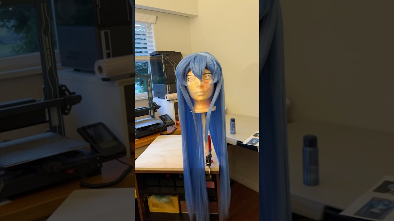 one of my fav wigs from last year #esdeath #akamegakill #cosplay #wigs #anime #wigstyling #wigmaker