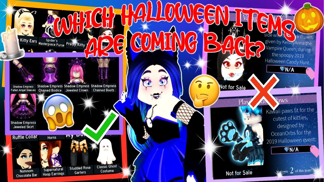 Which Halloween Items Are Coming Back To Royale High I Roblox Royale High Youtube Halloween Items Roblox Comebacks