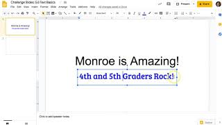 Google Slides Text basics