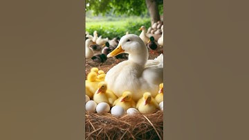 Amazing a Duck Try Hatching Many Eggs in Wood Cave Nest - Duck Hatching #shortvideo