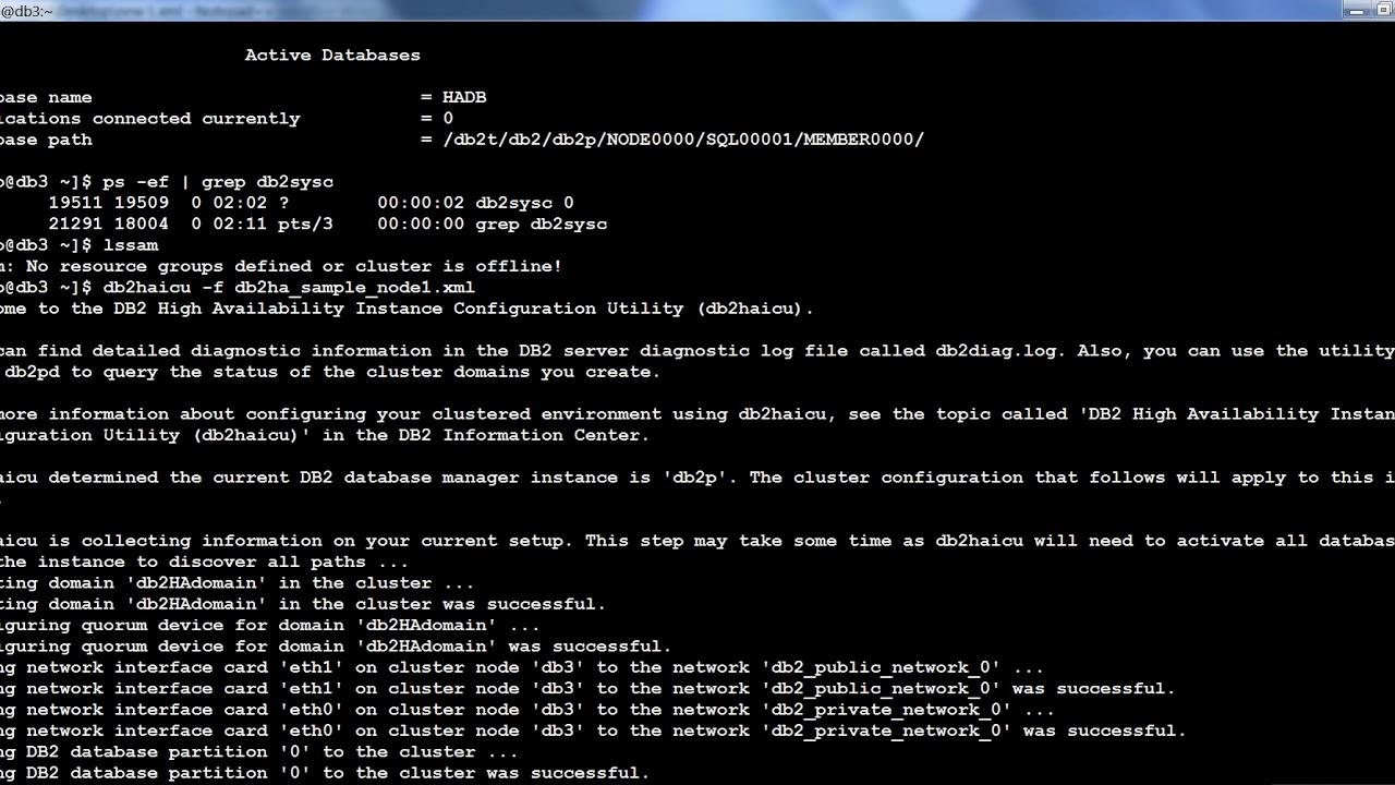 Db2 TSA 01 Setup HA on 1 Node