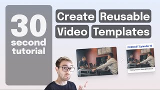 How to Create Reusable Templates for Social Media Posts | Create and Save Video Templates #shorts