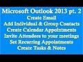 Microsoft Outlook 2013/2016 part 2 (Email, Contacts, Calendar, Tasks, Notes)