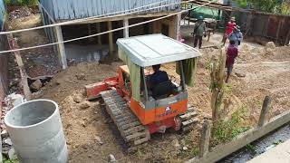 Start a new project! Dozer Komatsu D20 & Truck 5T Pour soil high to prevent flooding