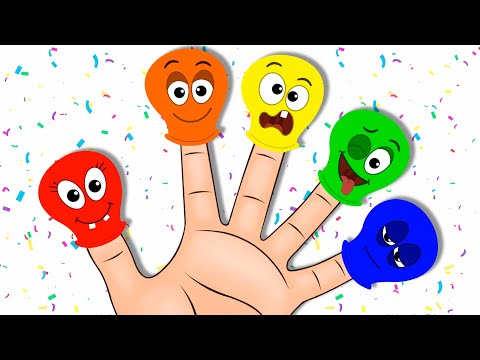 Família de dedos de balão 🎈🎈 | Finger Family Rhymes | Músicas Infantis