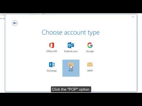 How to configure a POP email account in Outlook 2016?