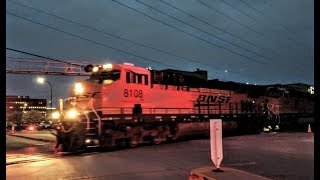 Long BNSF Grain Train Chased To North Sioux City, SD