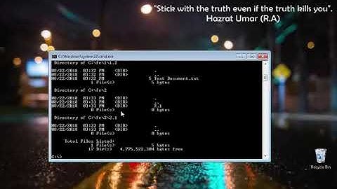 MS DOS Basics Lecture 3 directories