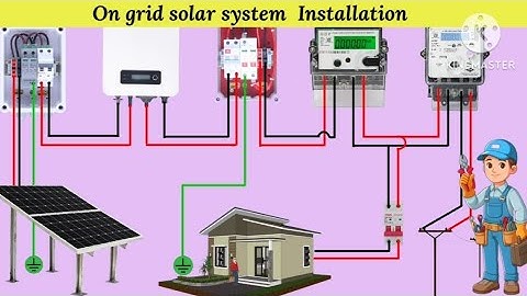 On grid solar system complete Installation / on grid system on grid solar system wiring #solarpanel