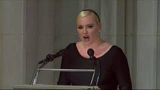 Meghan McCain directs eulogy message at Trump