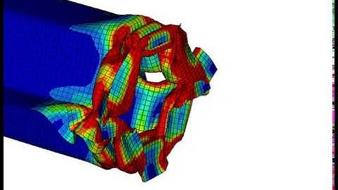 Crash box crashing simulation