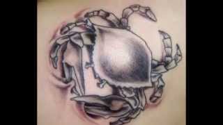 Crab Tattoos - Zodiac Cancer Designs