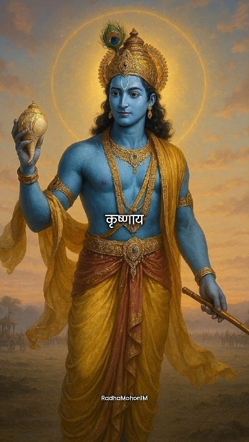 Powerful Krishna Mantra 🏵️ KRISHNAYA VASUDEVAYA #krishna #chanting #meditation #music