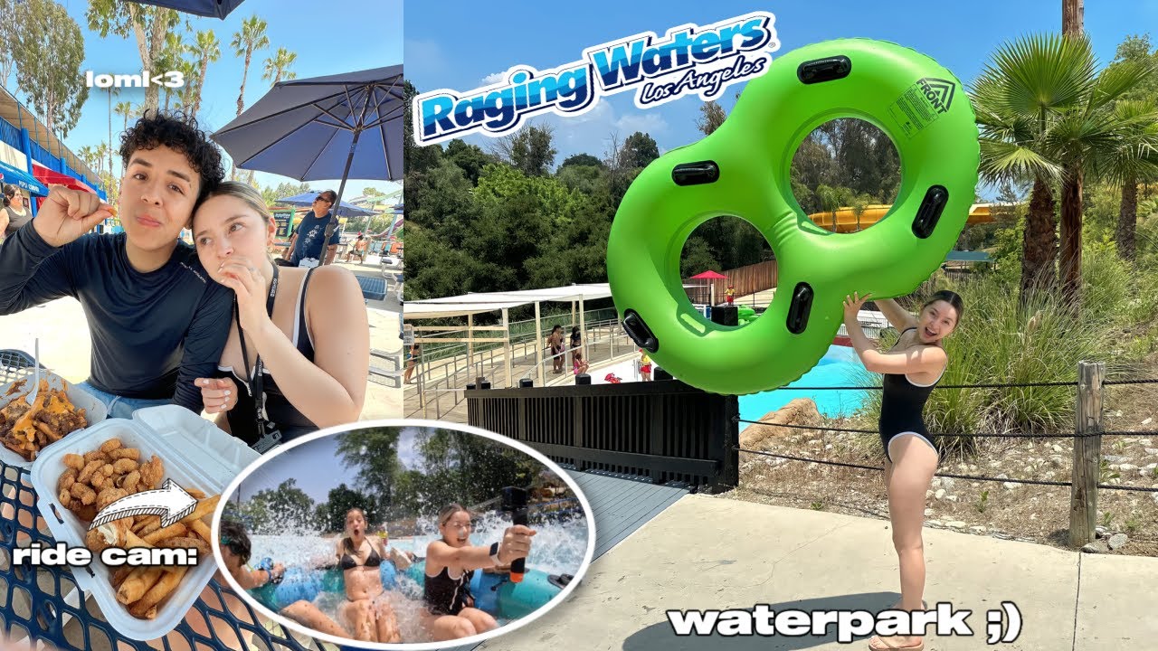I went to a WATERPARK with my boyfriend... | VLOGGING ON RIDES*