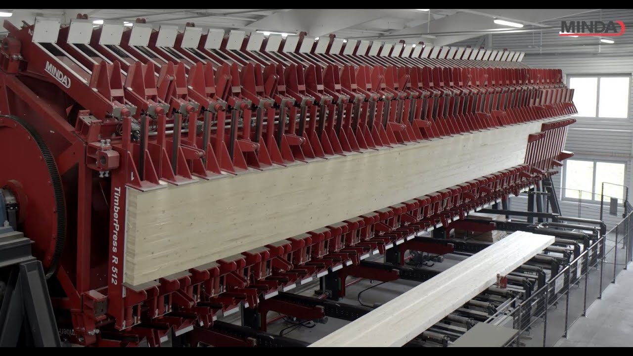 MINDA Brettschichtholzfertigung - Glulam line