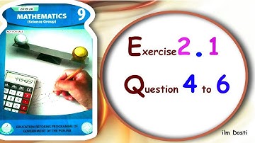 Exercise 2.6 | 9th Class Math |  question number 4  to 6 | Asif Jalal Academy