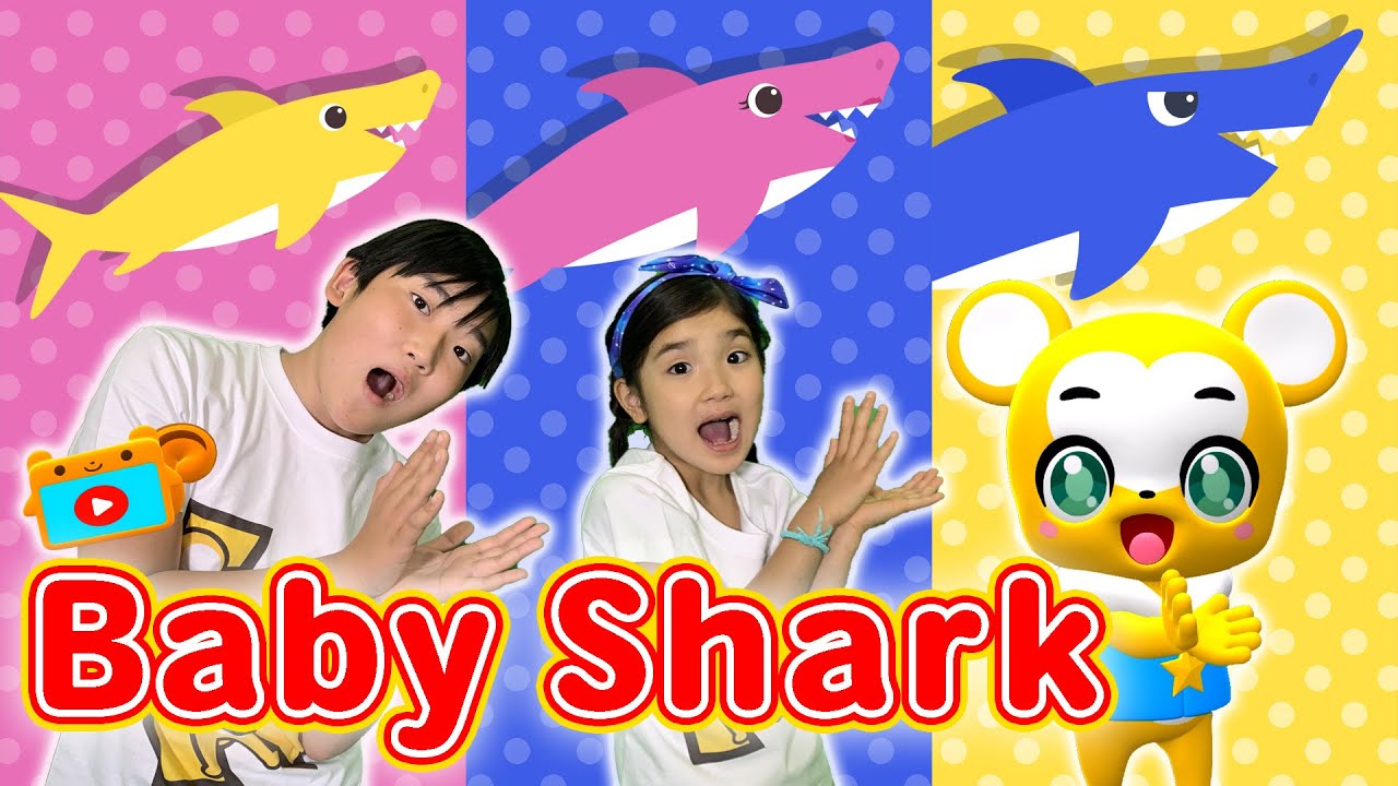 うた】Baby Shark☆こたみのチャンネルとコラボ☆サメのかぞく|ちび