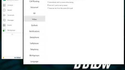 Video Settings | Mitel MiVoice Connect Client