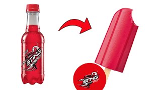 STING energy drink ice cream NEW idea hack energy 🧊 ice cream how to make STING ice cream stick