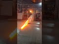 Expert Worker Handling the Hot Aluminium Rods in Factory #Machine #shorts