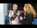 Millie quinn chatting to sorrel tara after winning on 21 century fight championship leapfrogfighttv