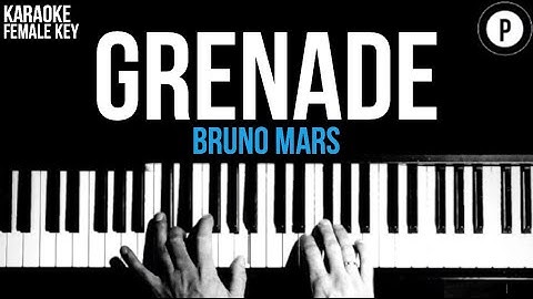 Thumbnail of Bruno Mars / Grenade Karaoke SLOWER Acoustic Piano Instrumental Cover Lyrics FEMALE / HIGHER KEY