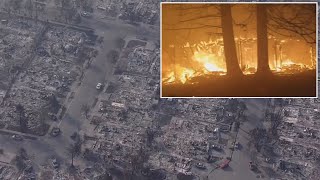 A homeowner gave guided tour through hell as flames consumed an entire
santa rosa neighborhood. video shows larry broderick driving down his
street to see ...