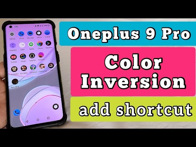 how to turn off inverted colors and enable shortcut for OnePlus 11 phone 