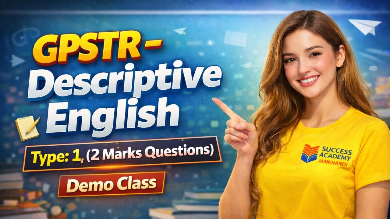 GPSTR Eng DESCRIPTIVE Writing Demo Class 3 | 2 Marks Questions |By R  Pujari | #descriptiveenglish