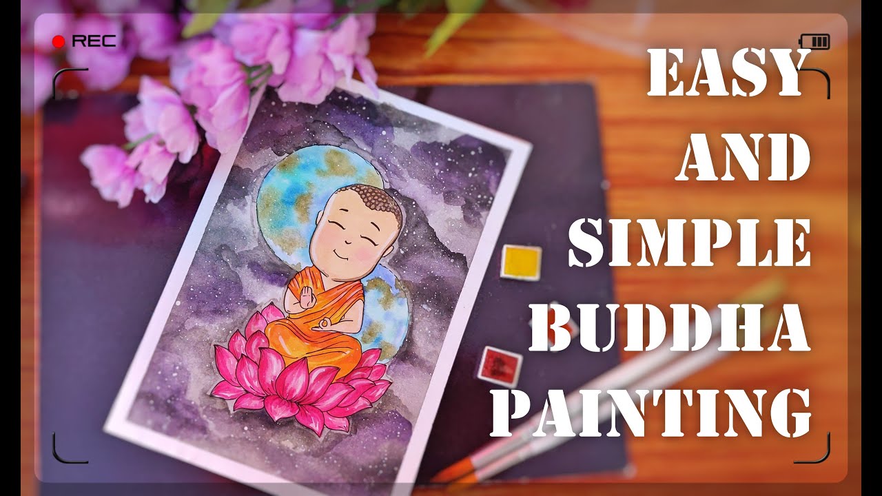 Easy and Simple Buddha Painting Step by Step Tutorial Easy Water